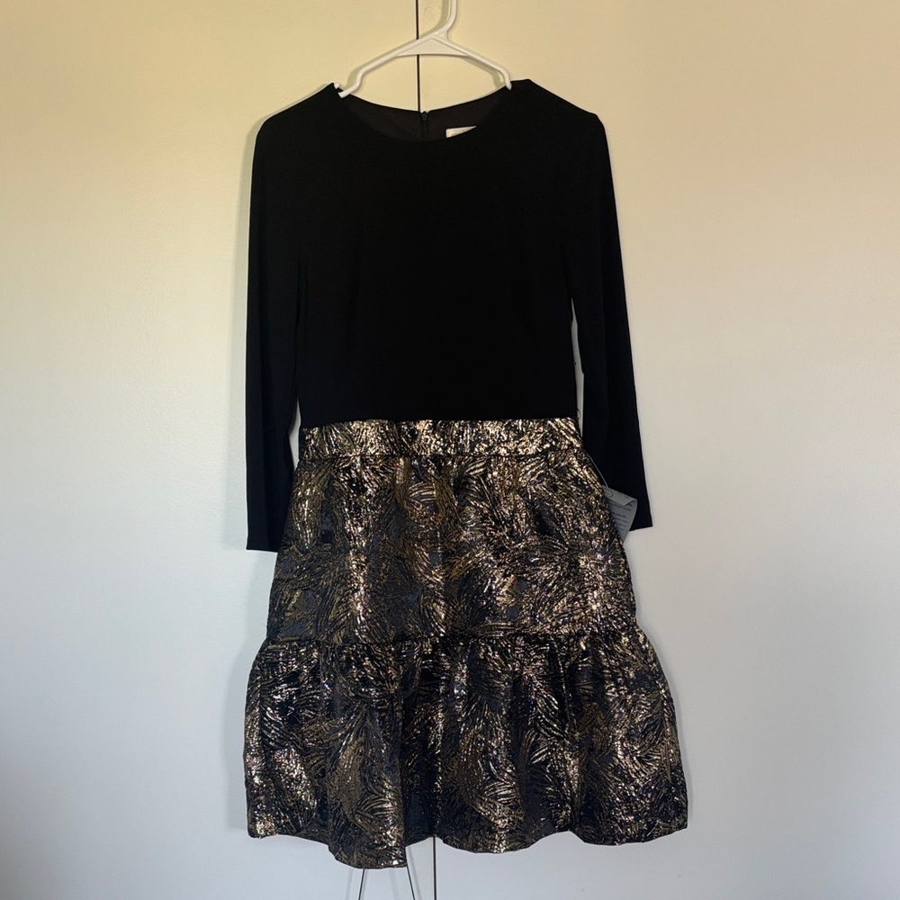 Eliza J Black Dress with Subtle Shine